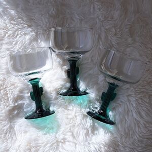 Libbey Cactus Margarita Glass set of 3, 16 oz, price firm
